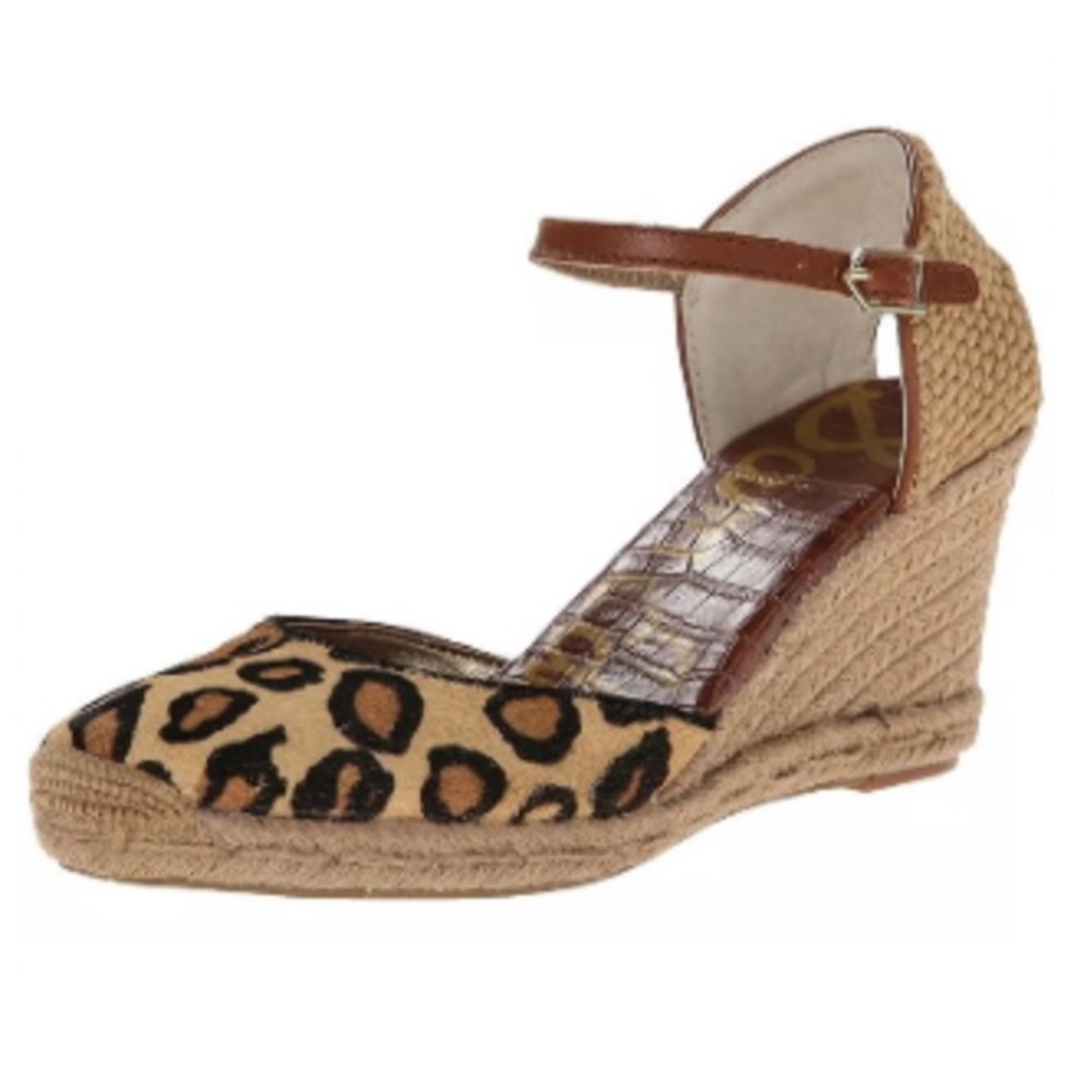 Sam Edelman harmony espadrille in leopard print cow hair design! Adorable!